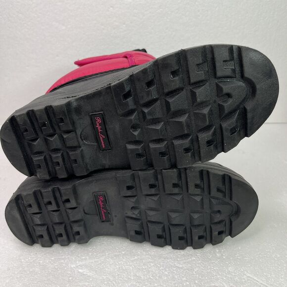 POLO RALPH LAUREN VANCOUVER BIG PONY EZ SNOW BOOTS RASPBERRY/BLACK KIDS SIZE 4❄️ - Picture 6 of 13